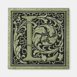 Letter L First Letter Monogram Magnet