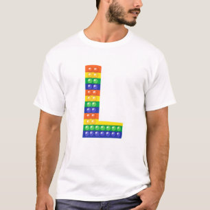 Letter L Hauptstadt Alphabet Fidget Pop Es Funny M T-Shirt