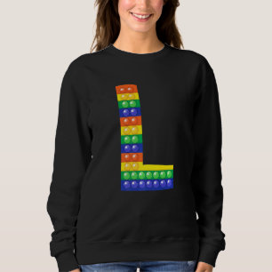 Letter L Hauptstadt Alphabet Fidget Pop Es passt a Sweatshirt