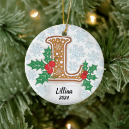 Letter L Individuelle Name Weihnachtsfeiertage Ker Keramik Ornament