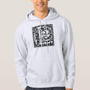 Letter L mittelalterliche Monogram Art Nouveau Hoodie
