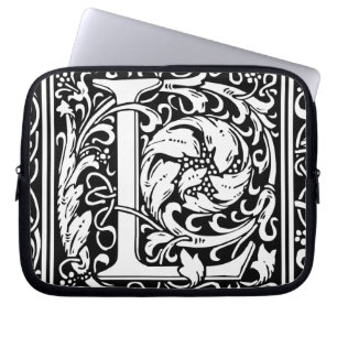 Letter L mittelalterliche Monogram Art Nouveau Laptopschutzhülle
