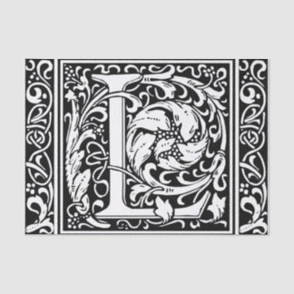 Letter L mittelalterliche Monogram Art Nouveau Seidenpapier