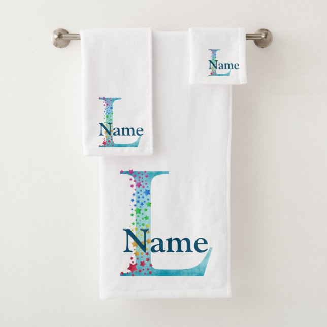 Letter L Monogram Initial Bath Gift Set (Insitu)