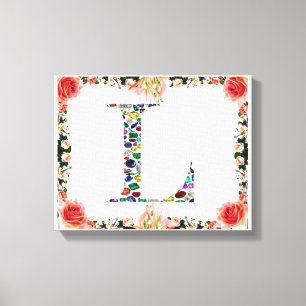 Letter L Monogram Leinwanddruck