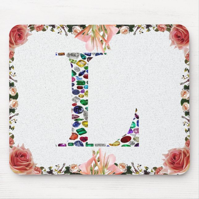 Letter L Monogram Mousepad (Vorne)