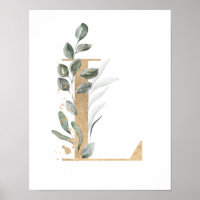 Letter L Monogram Poster