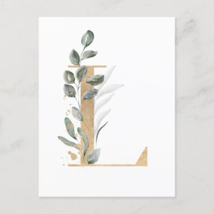 Letter L Monogram Postkarte