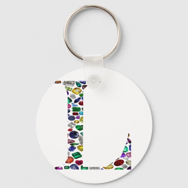 Letter L Monogram Schlüsselanhänger (Vorderseite)