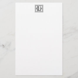 Letter L Monogram Stationery Briefpapier