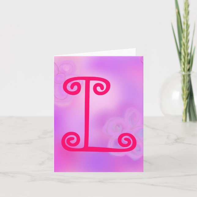 Letter-L-Monogramm-Notecard (Vorderseite)