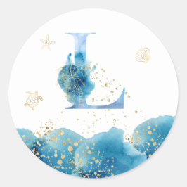 *~* LETTER L - Sea Ocean Beach Umschlag Aufkleber