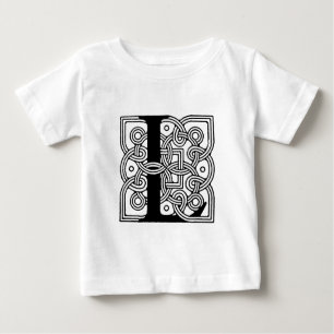 Letter L Vintag Celtic Knot Monogram Baby T-shirt