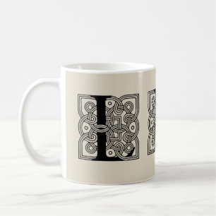 Letter L Vintag Celtic Knot Monogram Kaffeetasse