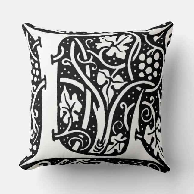 Letter 'L' William Morris Design Kissen (Vorderseite)