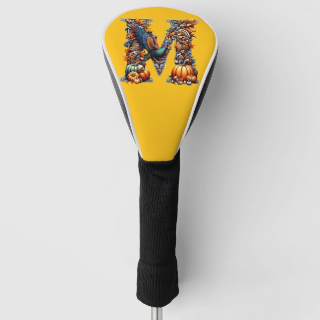 Letter m by Thanksgiving style  Golf Headcover (Vorderseite)