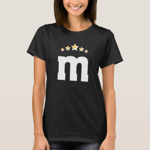 Letter m Chocolate Candy Halloween Team Groups Cos T-Shirt