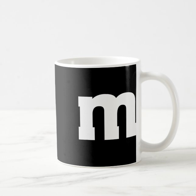 Letter M Hauptstadt Alphabet Kaffeetasse (Rechts)