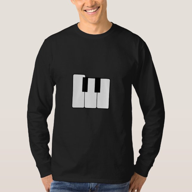 Letter M Hauptstadt Alphabet Klaviermusik Matching T-Shirt (Vorderseite)