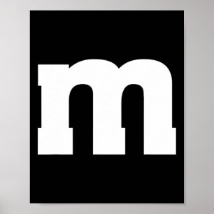 Letter M Hauptstadt Alphabet Poster