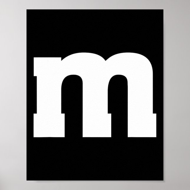 Letter M Hauptstadt Alphabet Poster (Vorne)