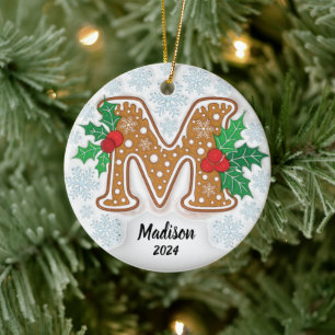 Letter M Individuelle Name Monogram Keramik Ornament