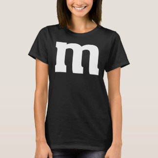 Letter M Lower Case Alphabet für passende Hallowee T-Shirt