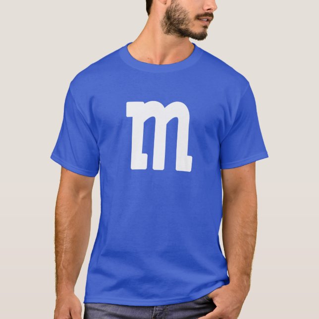 Letter M Lower Case Alphabet Matching Halloween T-Shirt (Vorderseite)