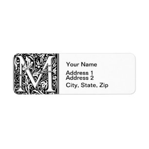 Letter M mittelalterliche Monogram Art Nouveau