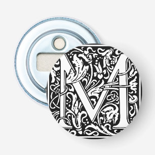 Letter M mittelalterliche Monogram Art Nouveau Flaschenöffner