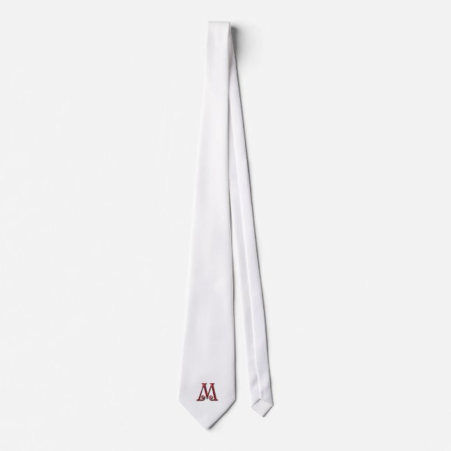 Letter M Monogram Krawatte (Vorderseite)