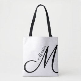 Letter M - Monogram + Name - modern elegant