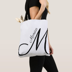 Letter M - Monogram + Name - modern elegant
