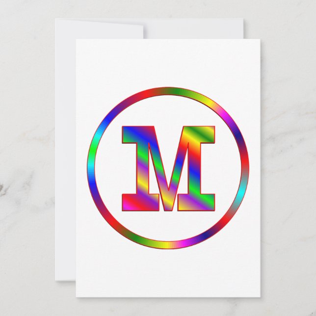 Letter M Rainbow (Vorderseite)