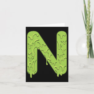 Letter N Alphabet Initialen Halloween Kostümkids Karte