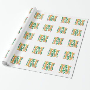 Letter N Monogram-Lilie Geschenkpapier