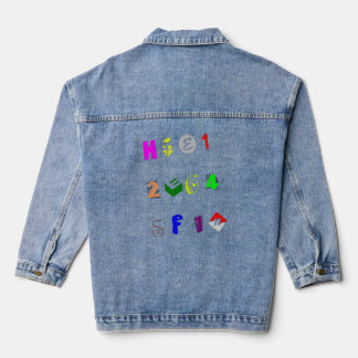 Letter & Number Baby Jeansjacke