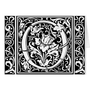 Letter O mittelalterliche Monogram Art Nouveau