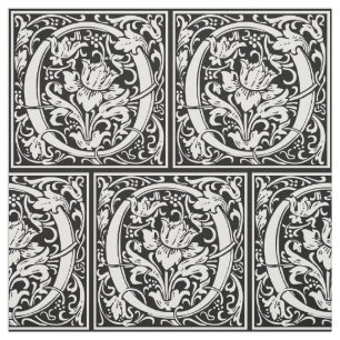 Letter O mittelalterliche Monogram Art Nouveau Stoff