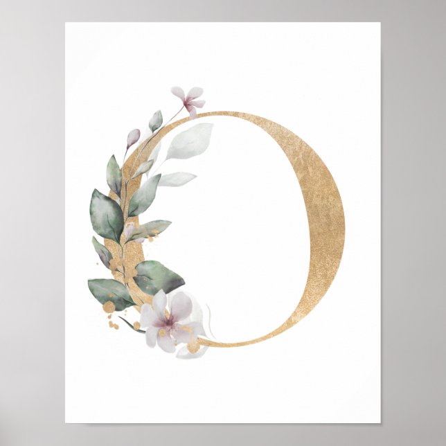 Letter O Monogram Poster (Vorne)