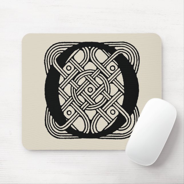 Letter O Vintag Celtic Knot Monogram Mousepad (Mit Mouse)