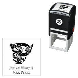 Letter P Butterfly Monogramm aus der Bibliothek Permastempel