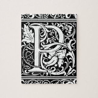 Letter P Mittelalterliche Monogram Art Nouveau Puzzle