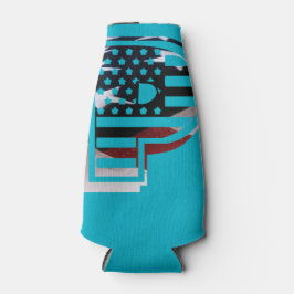 Letter P Monogram Initial USA Dosenkühler