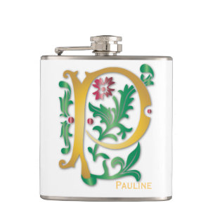 Letter P Monogram-Lilie Flachmann
