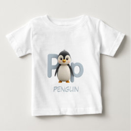 Letter P Penguin Educational Kids T-Shirt | Upperc