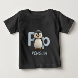 Letter P Penguin Educational Kids T-Shirt | Upperc