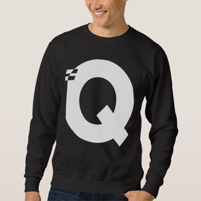 Letter Q Alphabet Initial Monogram Sweatshirt (Vorderseite)