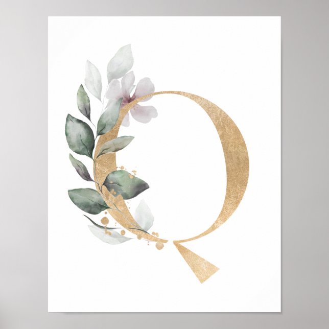 Letter Q Monogram Poster (Vorne)
