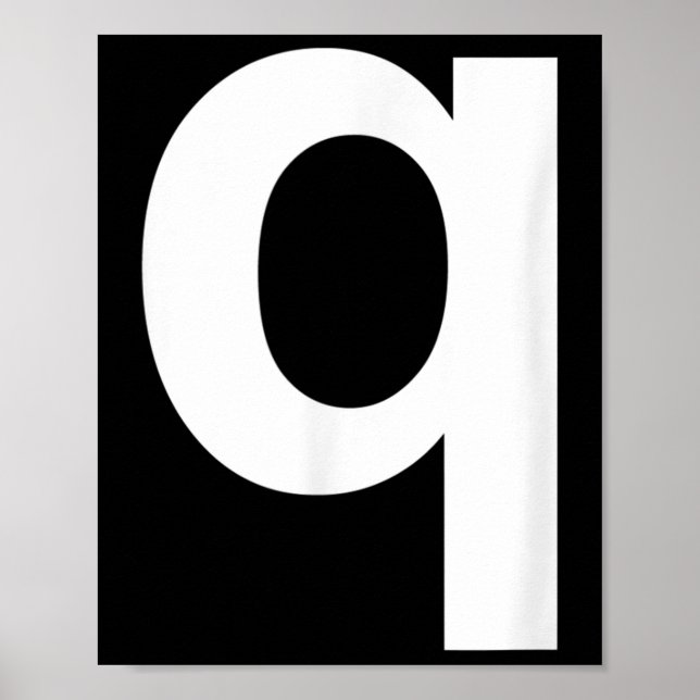 Letter Q Shirt Lower Case Alphabet Poster (Vorne)
